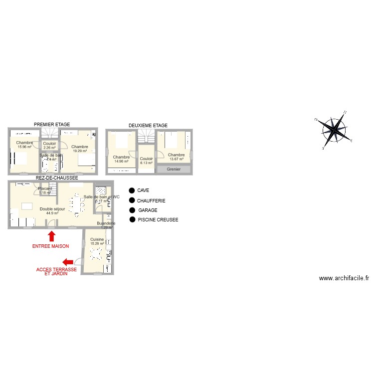 SACILLE . Plan de 0 pièce et 0 m2