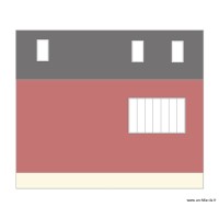 Plan facade NORD et toiture Aprés