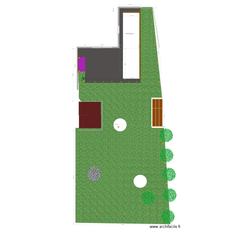 terrasse. Plan de 0 pièce et 0 m2