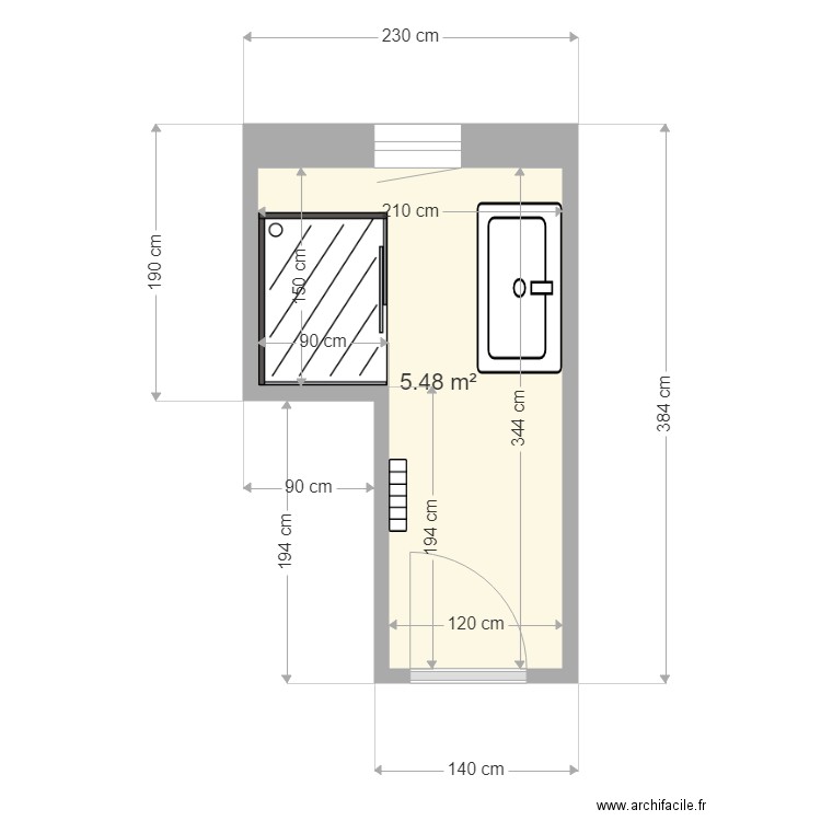 Auroy sdb avant. Plan de 0 pièce et 0 m2