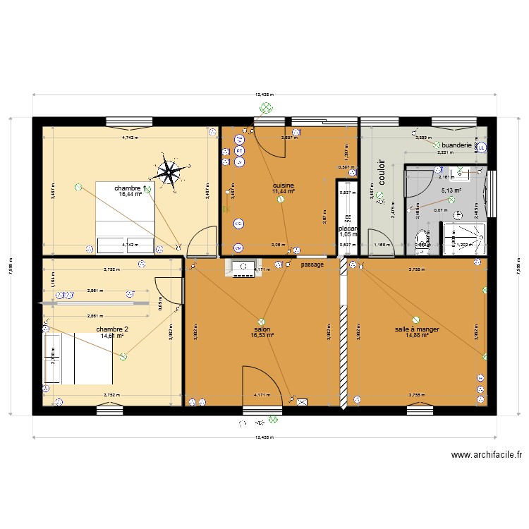 plan definitif simplifié Morcenx elec. Plan de 0 pièce et 0 m2