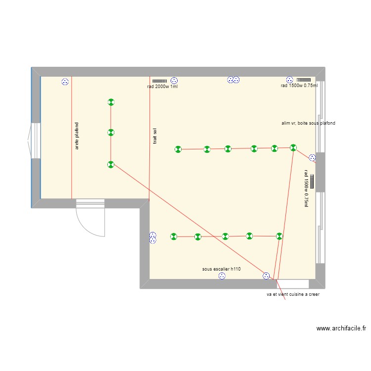 fretille courneix. Plan de 1 pièce et 37 m2