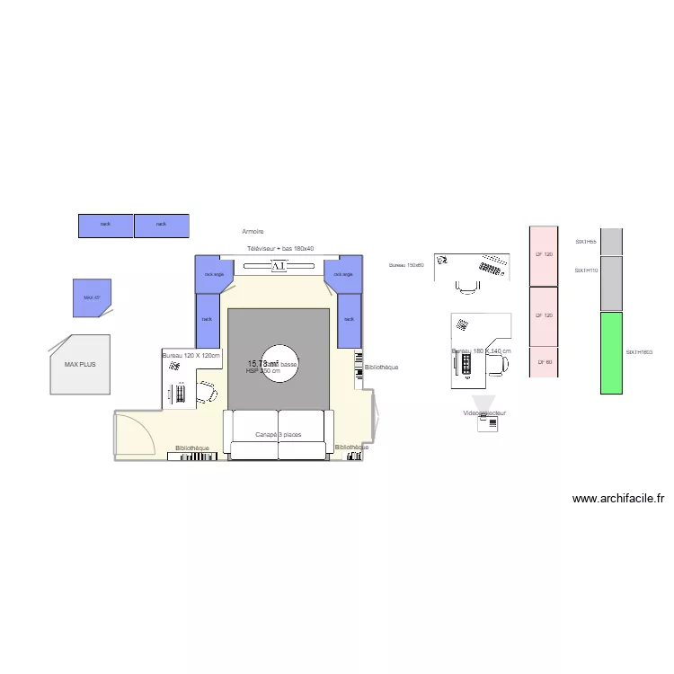 Bureau Geek/cine Kentin #2. Plan de 