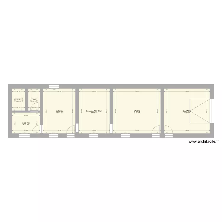 LES PLESSIS FEVRE EXISTANT. Plan de 