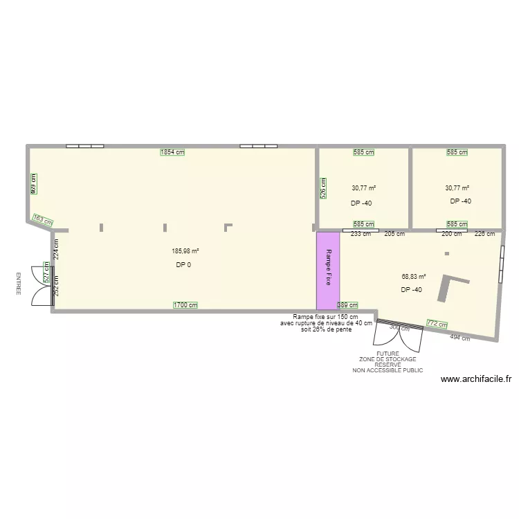 HD PECHE MAGASIN AVANT TRAVAUX. Plan de 