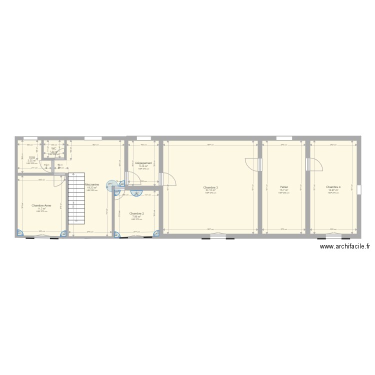 La Renardière Etage. Plan de 0 pièce et 0 m2