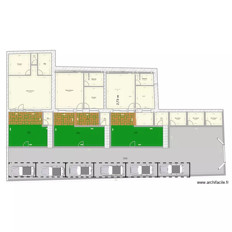 plans appartements cloisonés. Plan de 31 et 603 m² plans appartements cloisonés. Plan de 31 et 603 m²