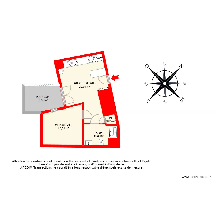 BI 32879.. Plan de 7 pièces et 49 m²