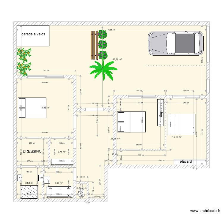 ETAGE AMOUR ok a voir . Plan de 8 pièces et 123 m2