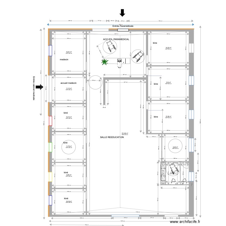 cabinet medical . Plan de 0 pièce et 0 m2