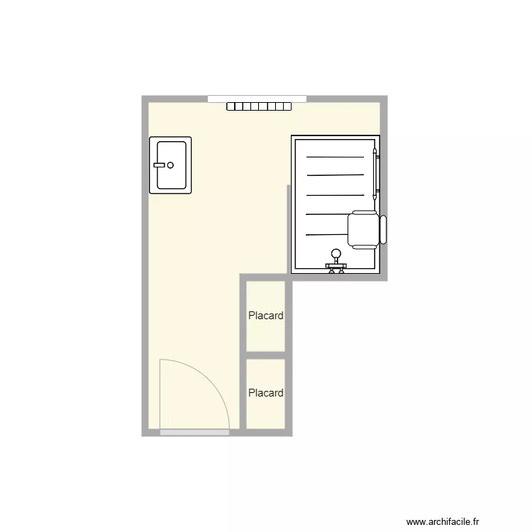 plan apr&egrave;s travaux Diverres. Plan de 