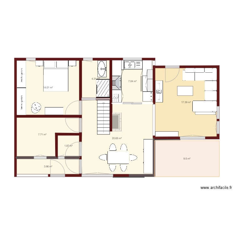 projet maison en bois. Plan de 0 pièce et 0 m2