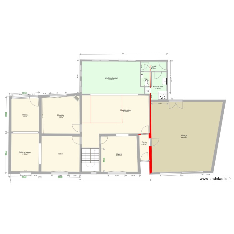 Projet RdC  v3. Plan de 0 pièce et 0 m2