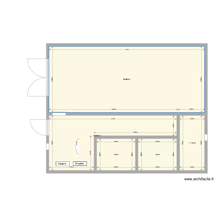 Plan Ecurie projet GAEC3. Plan de 