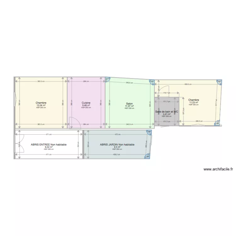 PLAN DE MASSE EXISTANT. Plan de 