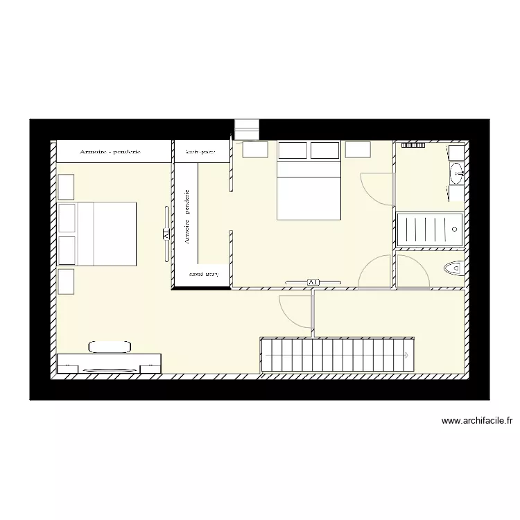 maison etage. Plan de 