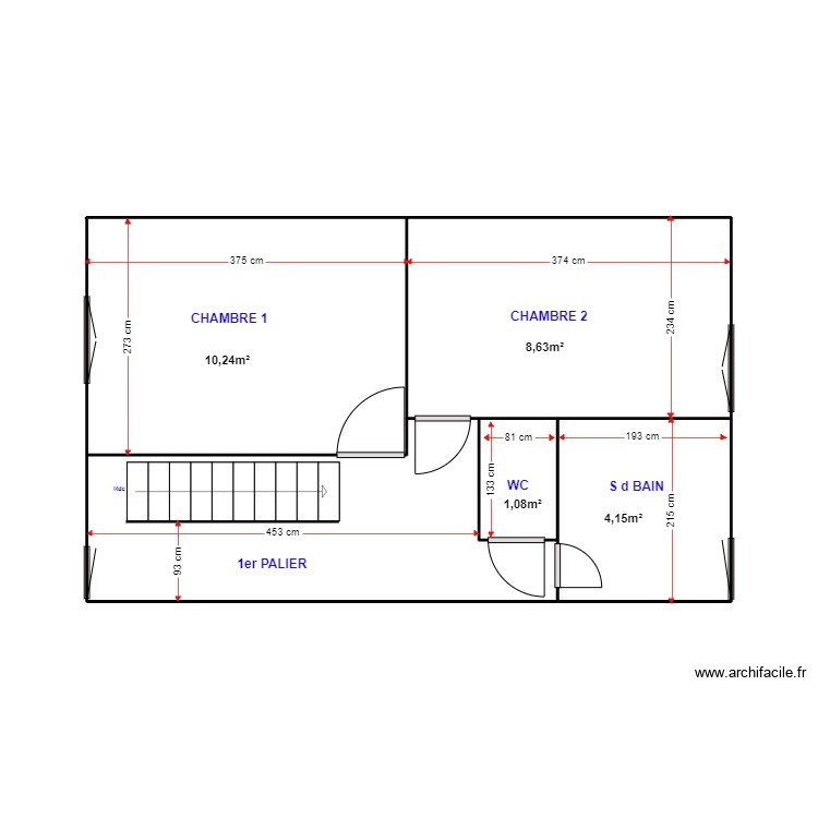 1er ETAGE WAMBRECHIES. Plan de 0 pièce et 0 m2
