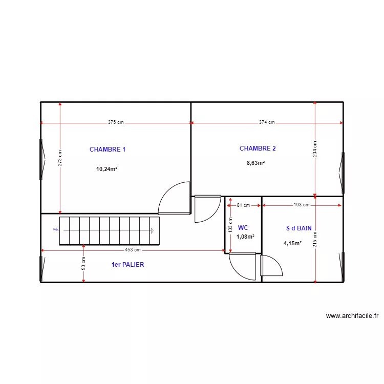 1er ETAGE WAMBRECHIES. Plan de 1er ETAGE WAMBRECHIES. Plan de