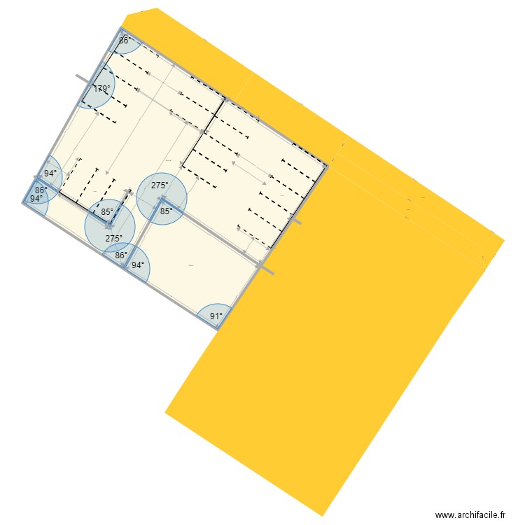 7+9Av. d'Estienne d'Orvesbis. Plan de 2 pièces et 744 m2