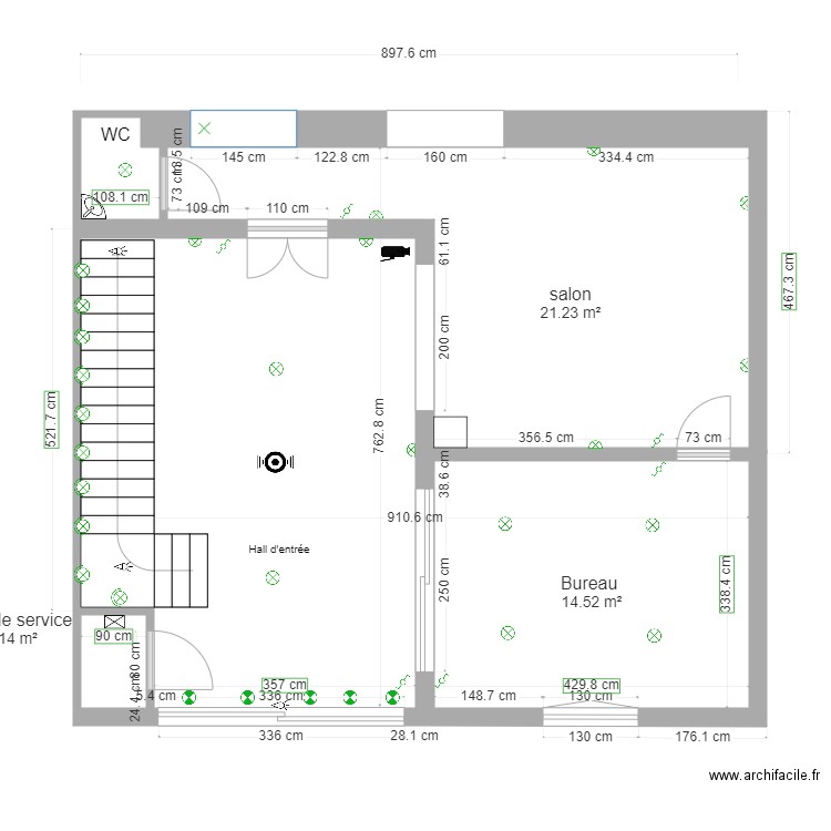 hall entrée Plan électrique. Plan de 0 pièce et 0 m2