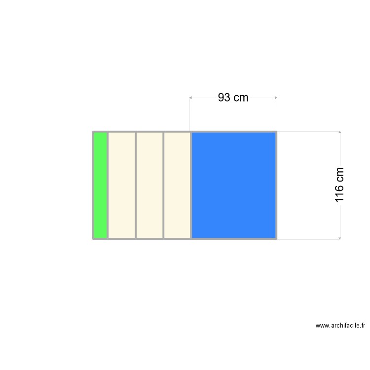 ESCALIER DE DESSUS. Plan de 5 pièces et 2 m2