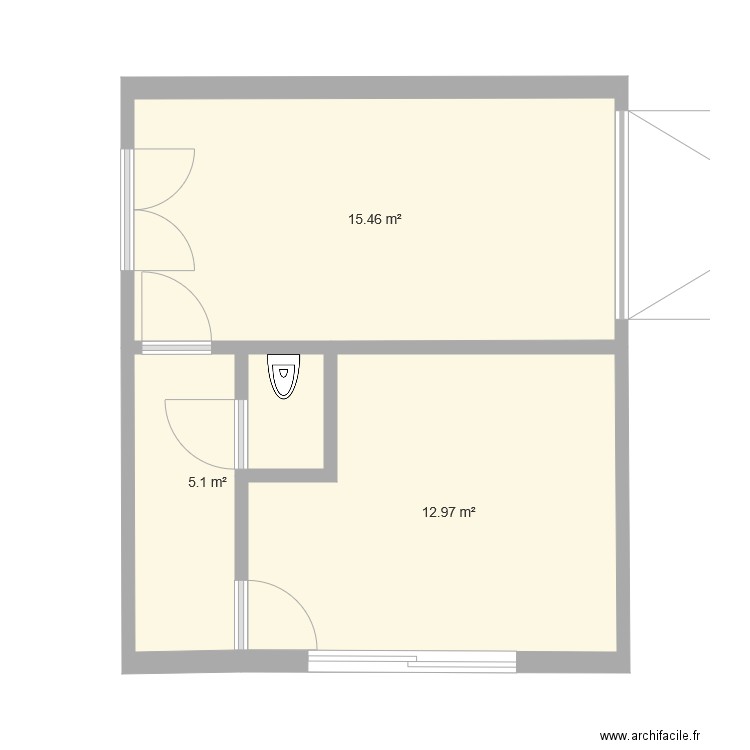 extension maison possibilité 2. Plan de 0 pièce et 0 m2