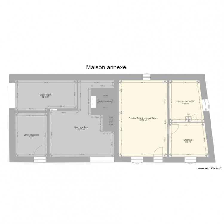 Petite maison annexe. Plan de 0 pièce et 0 m2