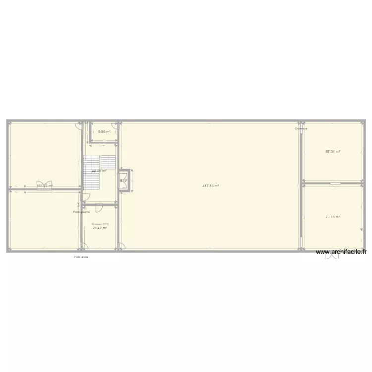 bat A etage 1 initial. Plan de 