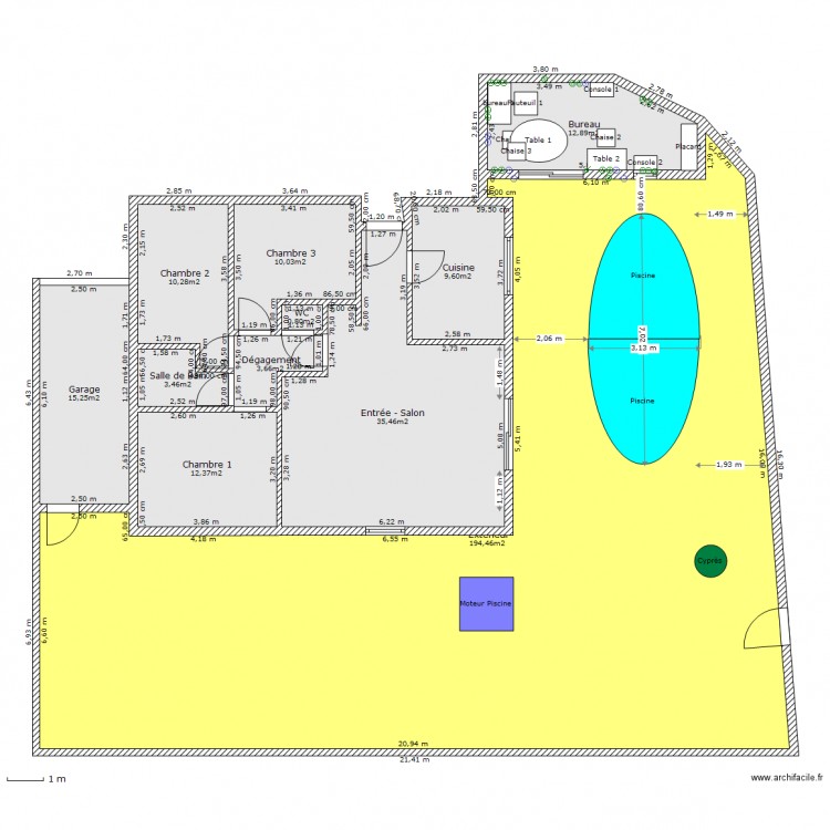 Villa 24 - Complet - Meublé. Plan de 0 pièce et 0 m2