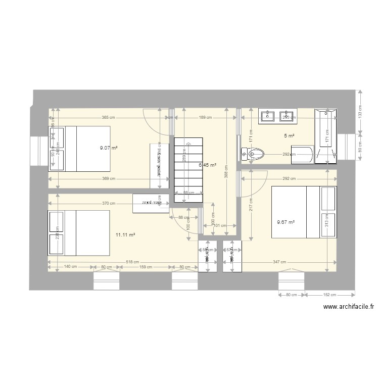 sausseyétageeprojet. Plan de 0 pièce et 0 m2