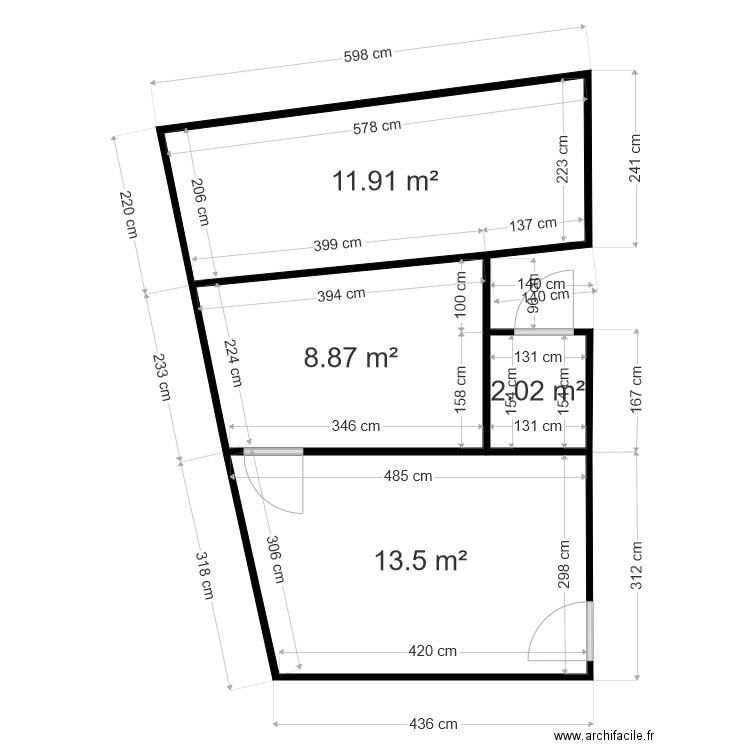 BLOC NUIT. Plan de 0 pièce et 0 m2