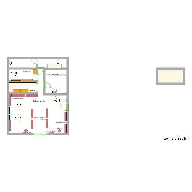 Magasin optic 2000. Plan de 0 pièce et 0 m2