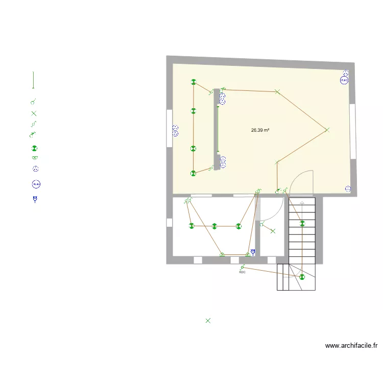 HOURS ELECTRICITE R1. Plan de 