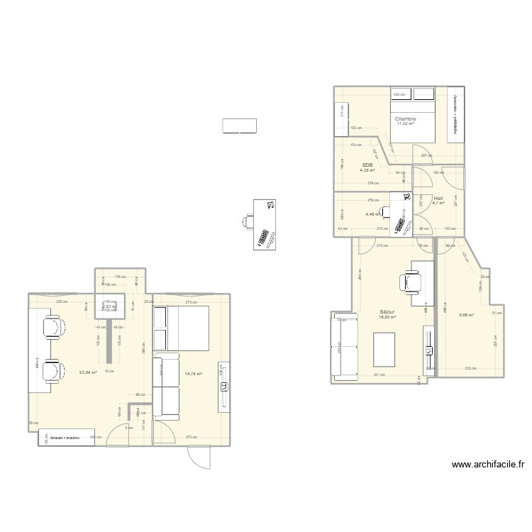 appart locha. Plan de 0 pièce et 0 m2