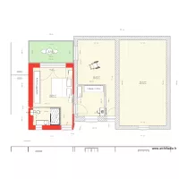 Extension chambre, salle de bain, dressing.