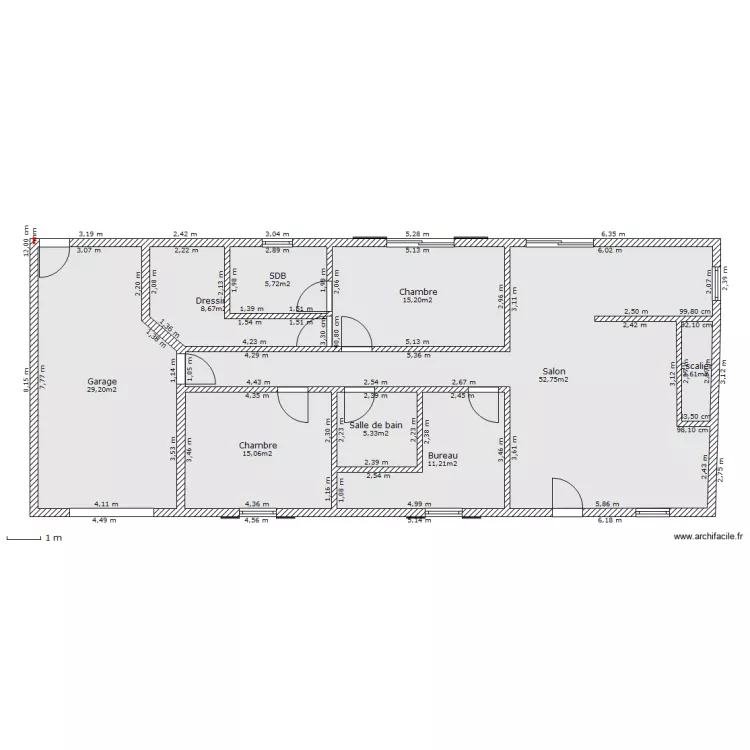 Rez de chaussée maison campagne. Plan de Rez de chaussée maison campagne. Plan de