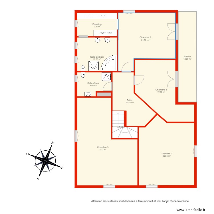 BI 4375 étage non côté. Plan de 0 pièce et 0 m2