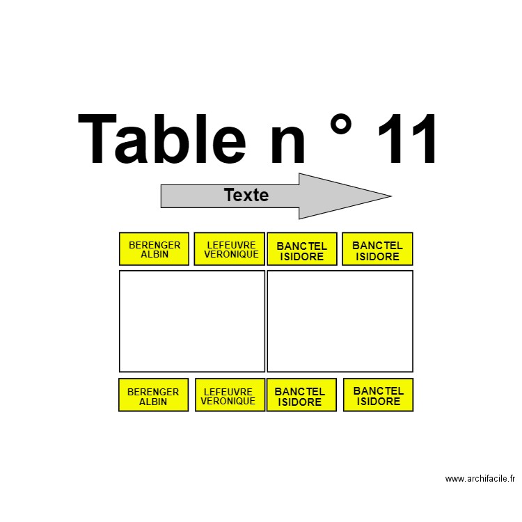Table 11. Plan de 0 pièce et 0 m2