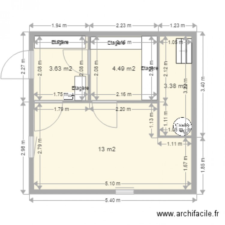 jezegou. Plan de 0 pièce et 0 m2