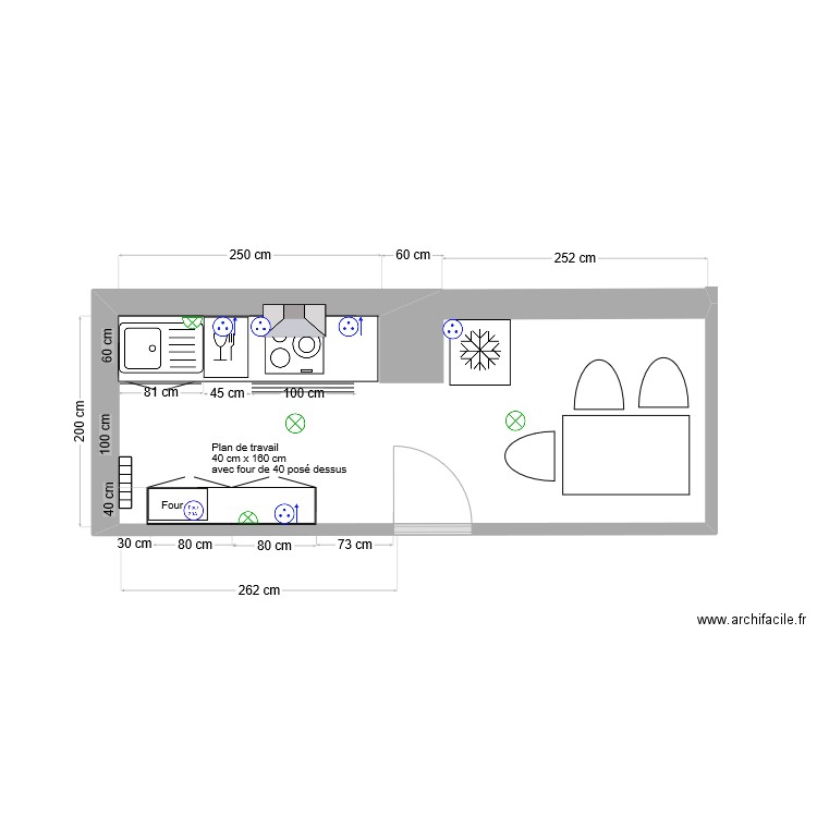 Cuisine sophia. Plan de 0 pièce et 0 m2