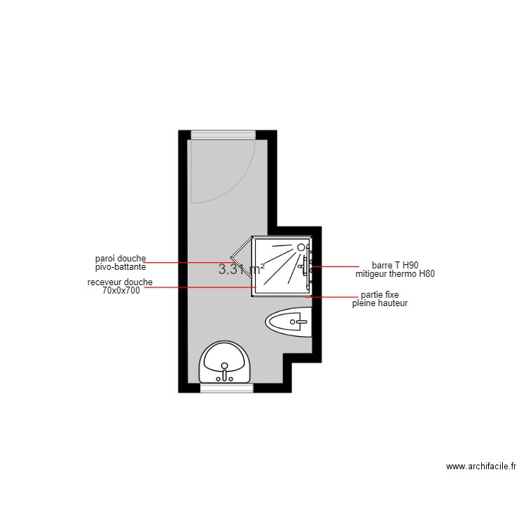 rose. Plan de 0 pièce et 0 m2