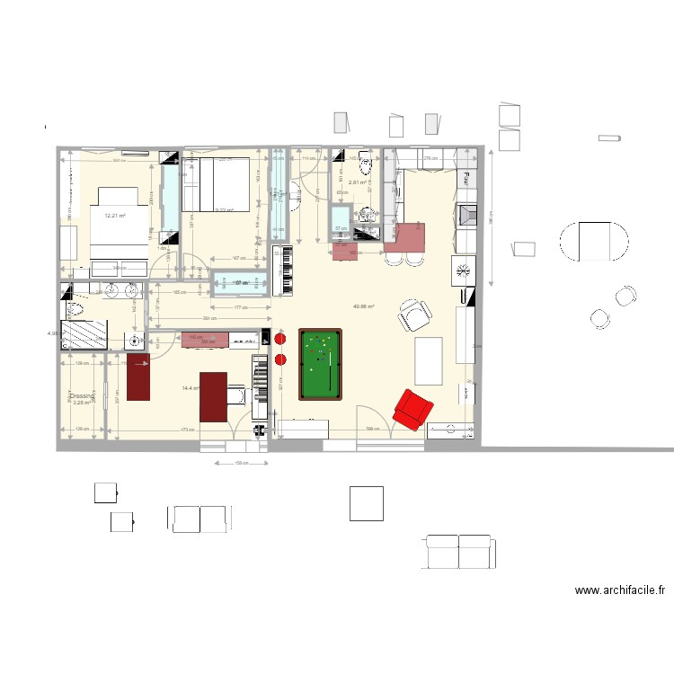 Plan appartement Crocki rev 36. Plan de 0 pièce et 0 m2