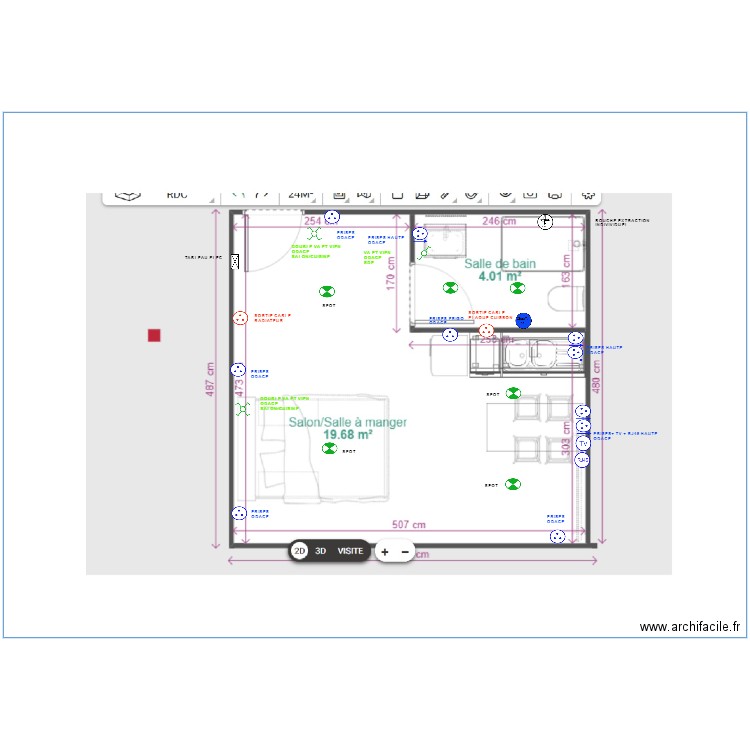 studio 2. Plan de 0 pièce et 0 m2