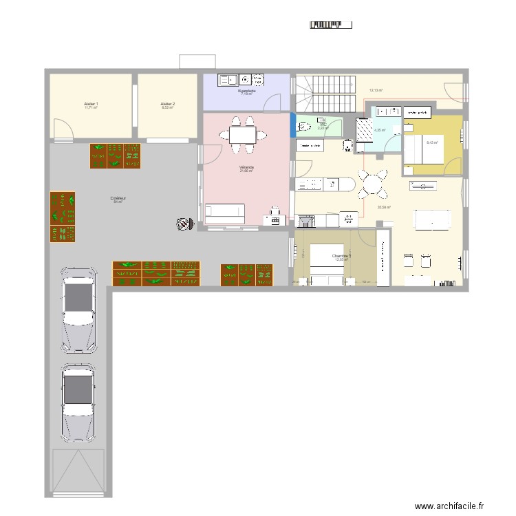 FM1.7. Plan de 23 pièces et 419 m2