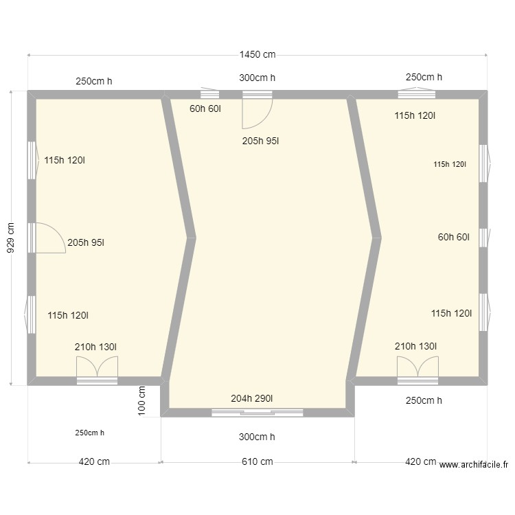 reunion hourtin. Plan de 3 pièces et 124 m2