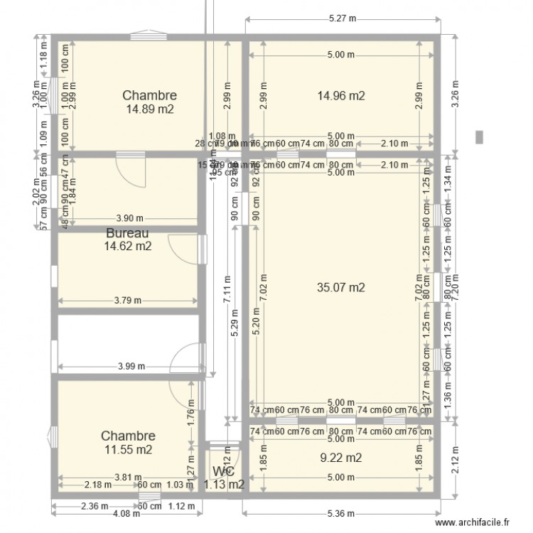 PLAN DE NOTRE MAISON. Plan de 0 pièce et 0 m2