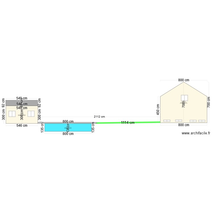 Plan Piscine Coupe. Plan de 0 pièce et 0 m2