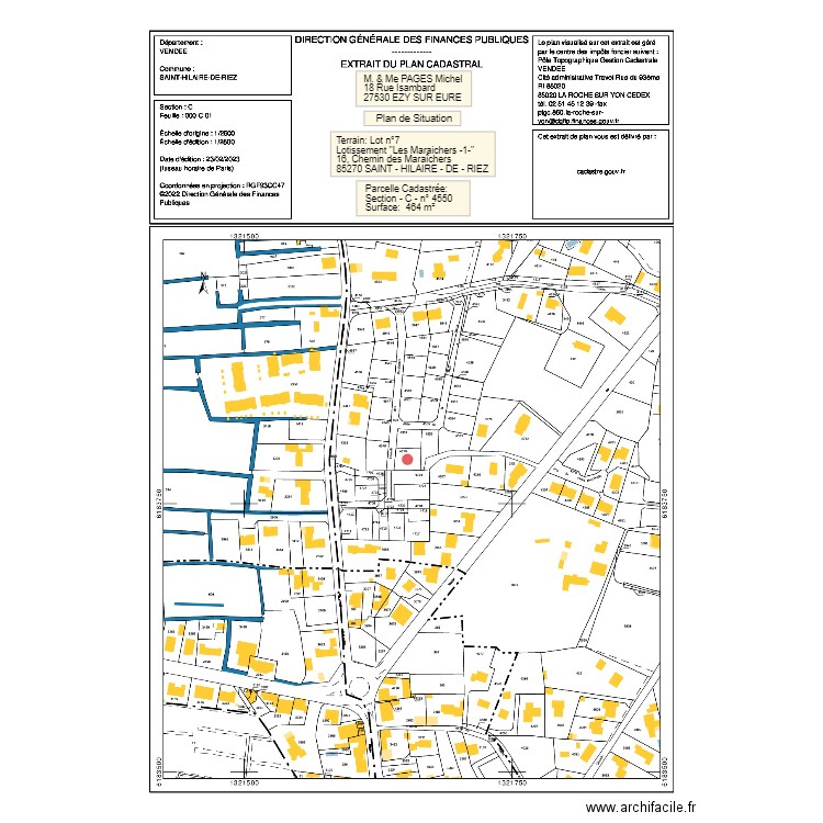 Plan de situation Lot n°17 -16 Chemin des Maraîchers . Plan de 0 pièce et 0 m2