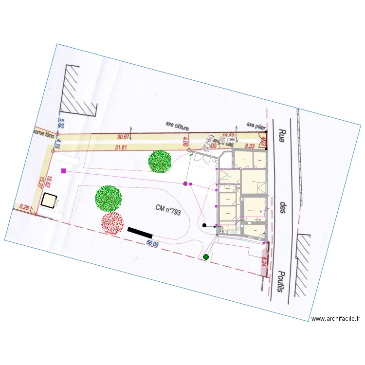 Rdc01 Ass portail v1. Plan de 19 pièces et 230 m2