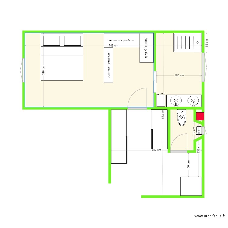 bain nico. Plan de 0 pièce et 0 m2